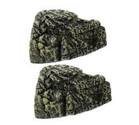 Toyvian 2 Pièces Plateforme de Baignade pour Tortue Abri Reptile Cachette et Zone de Repos Multifonction pour Aquarium Tortues Lézards et Amphibiens