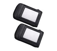 Toyvian 2 pièces Porte Cartes Cuir de Vache pour Hommes et Femmes Porte et Compact avec Organiseur Vol Multi Emplacements pour Cartes de Crédit et Identités
