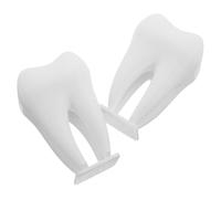 Toyvian 2 Pièces Porte-cartes de Visite de Dent, Blanc Minimaliste pour | Plastique Pla, Format Compact pour Cartes de Visite et Rappels, Réception de Bureau