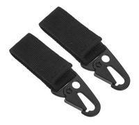 Toyvian 2 Pièces Porte-clés Allume-feu en Métal Noir Mousqueton pour Activités Outdoor, Fixation Sécurisée de Matériel de Camping et Randonnée