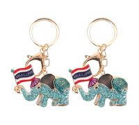 Toyvian 2 Pièces Porte-clés Éléphant avec Strass en Alliage, Breloques Décoratives pour Paquet et Clés, Design Unique, Résistant la Décoloration, Vie Quotidienne Voyages
