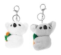 Toyvian 2 Pièces Porte-clés Koala Peluche Porte Clé Animal Peluche Pendentif Décoratif pour à Dos et à Main Cadeau Fête