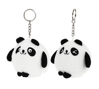 Toyvian 2 Pièces Porte-clés Panda Farci Animal en Peluche Porte-clés Animaux Porte-clés Poupée Panda Pendentif De à Main Animal Peluche Panda Roux Porte-clés Pompon Peluches Alliage
