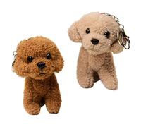 Toyvian 2 pièces Porte-clés Peluche Chien Mignon Pendentif Sac Adorable Accessoire Clé Petit Chien Décoratif