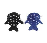 Toyvian 2 Pièces Porte-Monnaie Requin en Peluche à Fermeture Éclair | Broderie Soignée, Intérieur Atténuant le Bruit, Léger et Fin, Pratique D'une Seule Main pour Garçon et Filles et Femmes