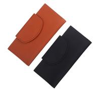 Toyvian 2 Pièces Portefeuille Bifold à Deux Volets, en Feutre PU | Fermeture Pression, Section Passeport, Format Mince de Poche, Usage Quotidien et Enregistrement Hôtel