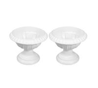 Toyvian 2 Pièces Pot à Fleurs Romain Européen Moyen pour Centre de Table | PP Blanc, Décor Réutilisable pour Allées et Fêtes, Style Classique, Ambiance Romantique