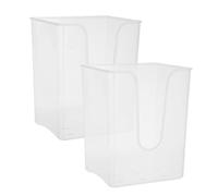 Toyvian 2 Pièces Pot de Fleur Suspendu Transparent pour Orchidées et Plantes D'intérieur, Plastique Solide 15,5x12,7x10,2 Cm, Décoration Murale en Espace pour Maison