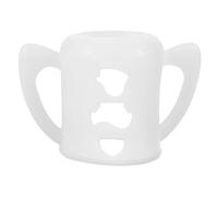 Toyvian 2 Pièces protecteur de bouteille en verre coque de protection poignée housse de biberon mangeoire étui de protection de bébé Housse en silicone Gel de silice blanche