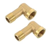 Toyvian 2 pièces Raccord Coudé Laiton Double Filetage et Femelle Prolongateur Renforcé Accessoires Tuyau Résistants Corrosion Lot pour Arrosage Extérieur