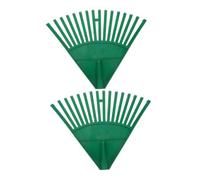 Toyvian 2 Pièces Râteau à Plastique Outil de Collecte de Débris pour Jardin Nettoyage de Pelouse et Entretien de Cour Râteau Multifonctionnelle Vert