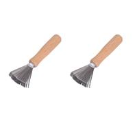 Toyvian 2 Pièces Râteau de Jardinage et de Nettoyage cueilleur Forme Faire Le ménage Fleur Petit râteau à Feuilles Outils de Composition Outils de Jardin râteaux Bois Massif