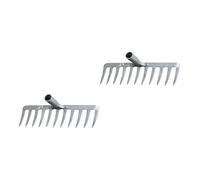 Toyvian 2 Pièces Râteau Dents Robuste pour Jardinage Outil Multifonction pour Labourer Ameublir Sol et Enlever Mauvaises Râteau Agricole Pratique pour Pelouse et Ferme