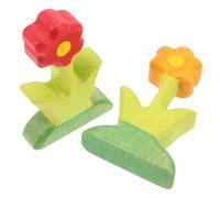 Toyvian 2 Pièces Realistic Flower Shaped Building Toys for DIY Micro Landscape Creative Bedroom Decor and Preschool Activity