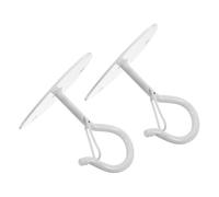 Toyvian 2 Pièces Robuste en Acier Carbone Blanc Suspendre Installation Simple Design Moderne pour Lanternes et Vêtements pour Intérieur et Extérieur