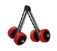 Toyvian 2 Pièces Roues de Rechange Silencieuses pour Déambulateur Pliable en Caoutchouc Rouge avec Pieds Réglables, Accessoires Robustes pour Mobilité des Personnes Âgées en Hôpital