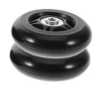 Toyvian 2 Pièces Roues de Remplacement Silencieuses Universelles pour Valise Roulettes Pivotantes Caoutchouc Accessoires de Réparation pour Bagages Scooters et Projets Divers