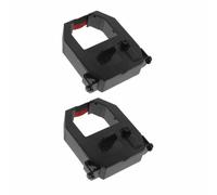 Toyvian 2 Pièces Ruban de Pointeuse Noir, Remplacement Solide | Nylon et Encre D’impression, Installation Rapide, pour Cartes Horaires, Bureaux et Gestion Rh