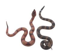 Toyvian 2 Pièces Serpent Faux Caoutchouc Réaliste Modèle de Serpent Rattlesnake pour Farces Décorations Halloween et Éducation Reptiles