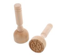 Toyvian 2 Pièces Set de Bois pour Pâte à Modeler Bois Outils de Modélisation Argile Moules à Cookies Accessoires Créatifs