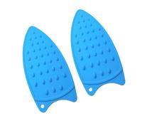 Toyvian 2 pièces Set de Tapis de Repassage Silicone Bleu Support Isolant Antidérapant pour à Repasser Protection de Surface Résistante Chaleur Pad pour Repose- Multifonction pour Table et
