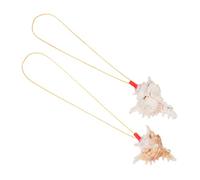 Toyvian 2 pièces Sifflet de Mer Lot de Sifflets Conque Naturels pour Décoration de Maison Thème Marin Anniversaire pour Célébrations et Événements Festifs