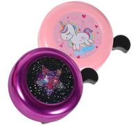 Toyvian 2 Pièces Sonnette de Vélo Garçon et Filles Dessin Animé, Plastique | Installation Facile, Son Fort et Net, Résistante aux Intempéries, Décorative, Style Mignon pour Garçon et Filles