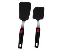 Toyvian 2 pièces Spatule Silicone Résistante Chaleur pour Crêpes et Cuisson Antiadhésive Ustensiles de Cuisine Réutilisables pour Wok et Poêle Set de Spatules Durables pour Batterie de