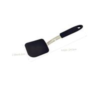 Toyvian 2 pièces Spatules Silicone Antiadhésives Résistantes Chaleur Multi-fonction pour Wok Galettes Œufs Ustensiles Cuisine Polyvalents avec Poignée Acier Inox Noir et Rouge