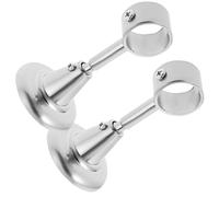 Toyvian 2 Pièces Support de Plafond pour Tringle à Rideaux 28 MM, Lot de 2 Pièces en Aluminium et Fer, Finition Sable, Fixation Plafond ou Murale pour Tringles Robustes, pour Stores