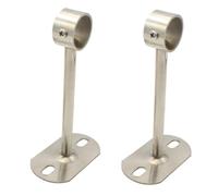 Toyvian 2 pièces Support Tringle à Rideau Inoxydable Fixation Plafond Robuste pour Barre de Penderie et Balcon Montage pour Rideaux Lourds