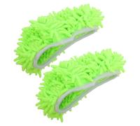 Toyvian 2 Pièces Tampons de Vadrouille Chenille Réutilisables pour Nettoyage Sol Humide et Sec, Compatibles avec Balais Laveurs, Dimensions 25,4x11,5cm, Adaptés pour Parquet et Marbre