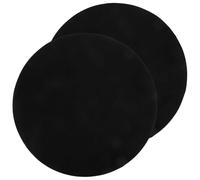 Toyvian 2 Pièces Tapis De Barbecue Chaleur Cuisiner Gril Intérieur Tapis De Cuisson à Barbecue sans Tapis De Grill Non Gril à Charbon Circulaire Camping Nattes Noir