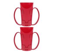 Toyvian 2 Pièces Tasse de Soins Infirmiers à Position Fixe, Double Poignée | Bord Incliné et Ouverture Biseautée, Prise Facile, Usage pour Personnes Âgées Alitées, Contrôle