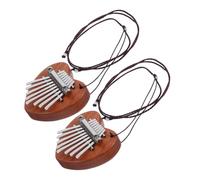 Toyvian 2 Pièces Tone Mini Kalimba Finger Piano Portable Compact Wooden Thumb Piano For Beginners Travel Music Creation