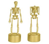 Toyvian 2 Pièces Trophée du Stand De Crâne Crânes Réalistes Figurine De Squelettes Dhalloween Sculpture Squelette Trophées De Fête Dhalloween Statue Squelette Adulte Plastique