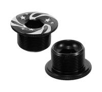 Toyvian 2 Pièces Vis de Fixation pour Cache-poussière du Pédalier en Alliage D'aluminium Noir, Boulon Solide Compatible Vélo et VTT, Accessoire Manivelle Facile à Installer