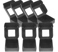 Toyvian 20 Boîtes d'Emballage Carrées en Carton Kraft Blanc Fenêtre Transparente 75 X 75 X 3 CM Boîtes Multifonctions pour Bijoux et Savons Emballage Pratique pour Présents Lot de