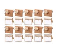 Toyvian 20 Cartes de Nom de Place en Papier et Jute Style Champêtre Rétro pour Mariage et Banquet, Décor Créatif 20pcs pour Organisation des Sièges