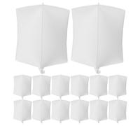 Toyvian 20 Pièces Ballon Lumineux de Cube Blanc pour Décorations de Fête Surface Écrivable et Flottabilité Stable en Pa pour Événements en Plein Air