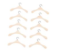 Toyvian 20 Pièces Cintre Bois pour Poupées Bjd Cintre Bois pour Vêtements pour Accessoires De Poupées