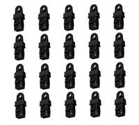 Toyvian 20 pièces Clips de Fixation pour Tente et Bâche Pince de Toile Résistante et Accessoires de Serrage Anti-déchirure pour Camping et Auvent Protection Coupe-Vent Noir