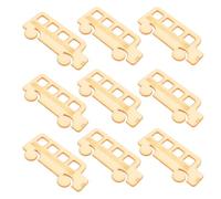 Toyvian 20 Pièces de Découpes en Bois de Bus Scolaire 52x23 Mm pour Loisirs Créatifs, Bricolage Diy, Décoration Murale et Ornements Légers pour Projets Artistiques