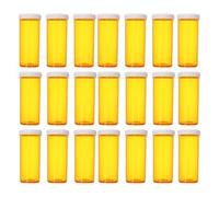 Toyvian 20 Pièces Flacon de Vide Support de Rangement, Petit Flacon de Comprimés en Pp avec Bouchon Vissable, Portable, Résistant aux Chocs la Pression, pour Voyage et Déplacements
