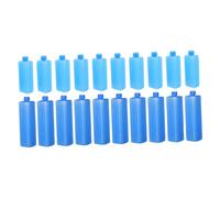Toyvian 20 Pièces Ice Cooling Blocks Reusable Portable Cooler Packs for Camping Travel Food Preservation and Outdoor Activities