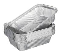 Toyvian 20 Pièces Lot de Barquettes Jetables Carrées pour Barbecue Plateau de Grillade Polyvalent pour Fête et Cuisson Plein Air Plateau Argenté pour Barbecue