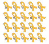 Toyvian 20 pièces Lot de Épingles Ruban Jaune Émail pour Sensibilisation Broches Badge Donation pour Disparus et Santé Design Unique Distinctif pour Événements Caritatifs