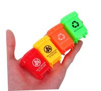 Toyvian 20 Pièces Miniature Toy Trash Cans with Lids Realistic Plastic Waste Baskets for Dollhouse Desktop Storage Pretend Cleaning and Party Decorations