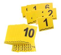 Toyvian 20 Pièces Plaques de Marquage de Preuve Surface Réfléchissante Jaunes en Plastique avec Échelle de Mesure Formes en V et L, Le Tri des Preuves Lors D’Une Scène de Crime