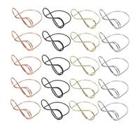 Toyvian 20 Pièces Porte-Cartes Métallique Forme Lunettes Noir Argent Or Rose Organisateur pour Mariages Événements Professionnels et Réunions